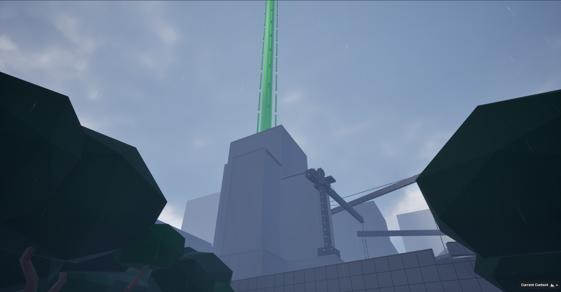 The final laser building rising above the city